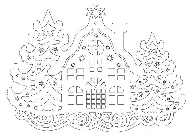 Новогодние шаблоны на окна 2026