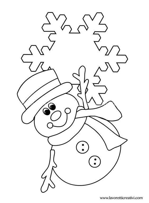 ⛄ Трафареты со снеговиками