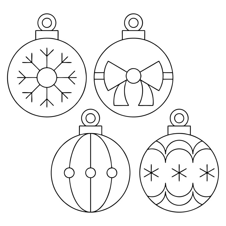 🎁 Шаблоны новогодних шаров
