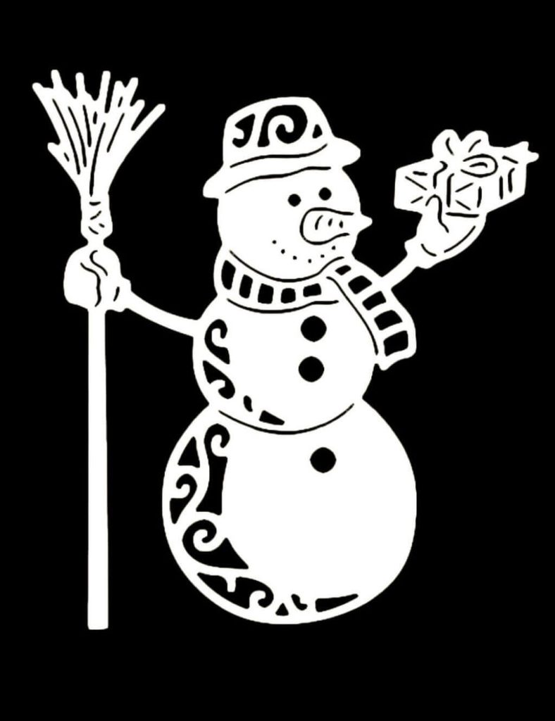 ⛄ Трафареты со снеговиками