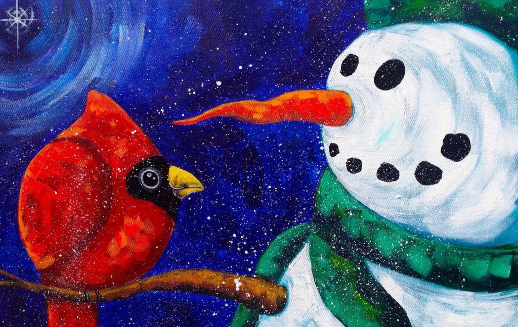 Рисунки красками: создаём новогодние шедевры