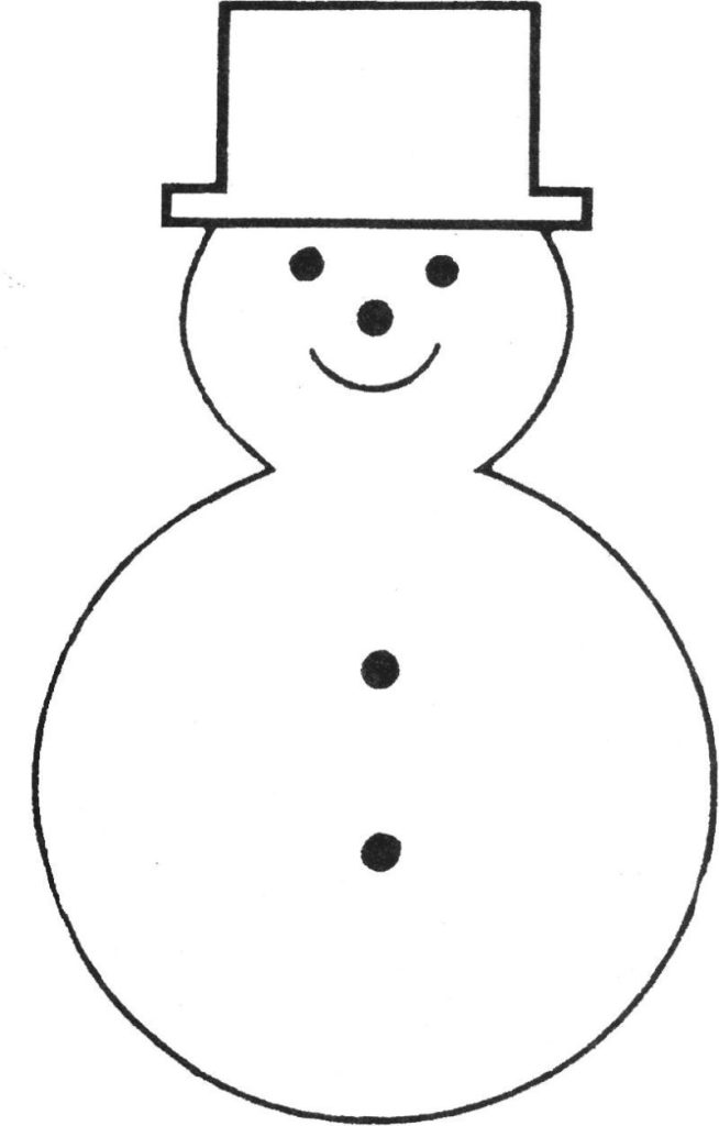 ⛄ Трафареты со снеговиками