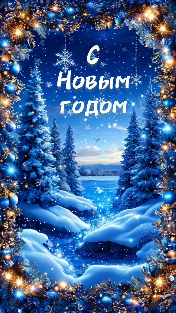 Красивые новогодние открытки 2026