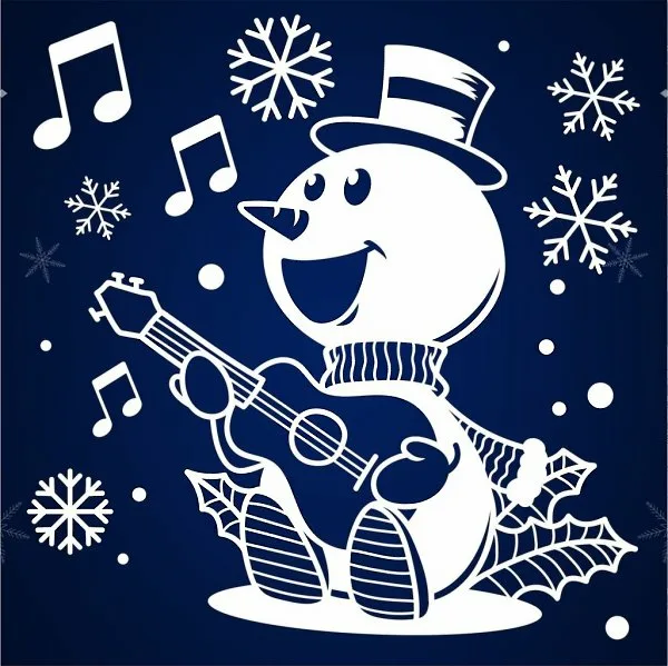 ⛄ Трафареты со снеговиками
