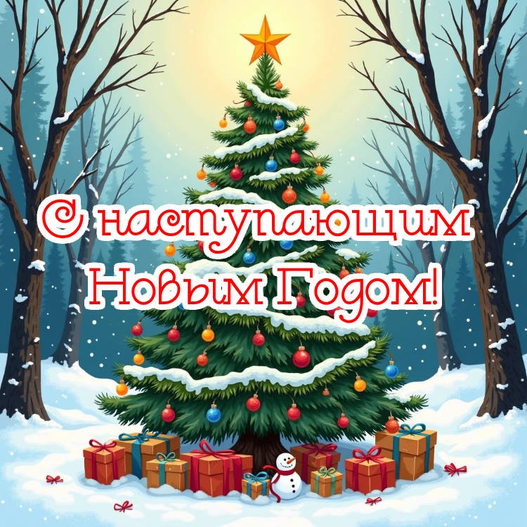 Открытки с наступающим Новым годом 2026