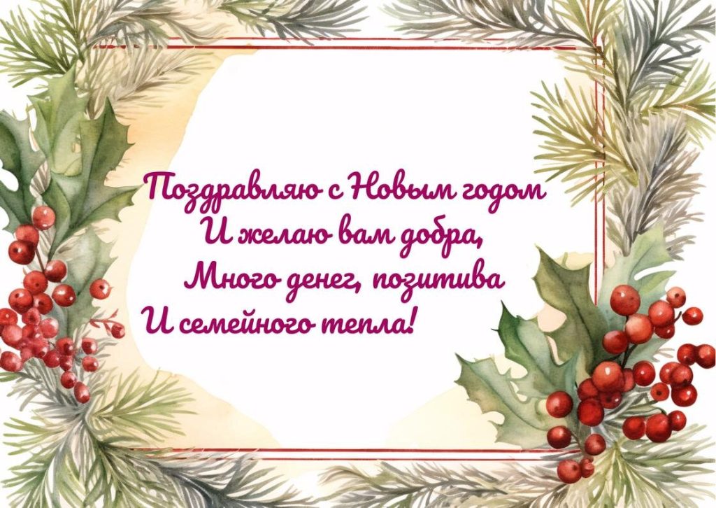 Открытки с цитатами и мудрыми пожеланиями на Новый год